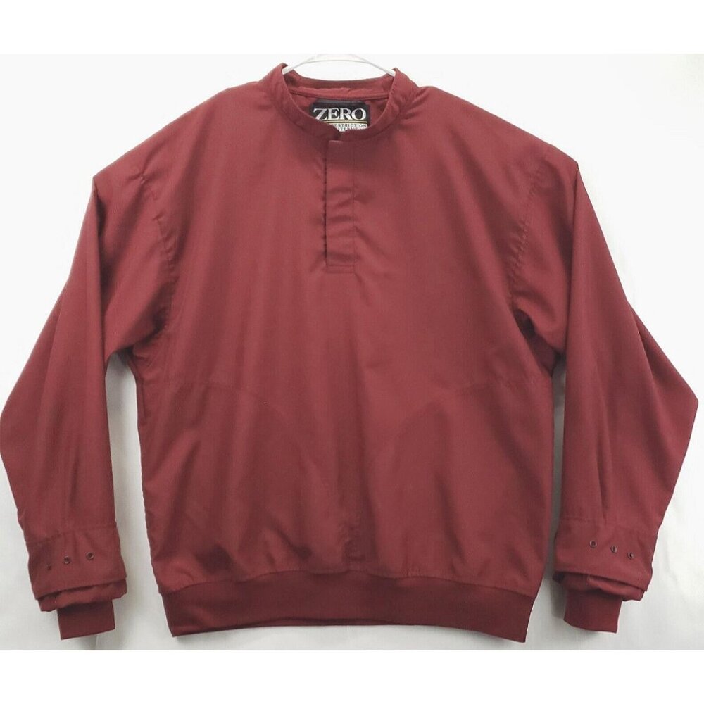 Zero Restriction Jacket Mens Large Burgundy 1/4 Snap Golf Pullover
